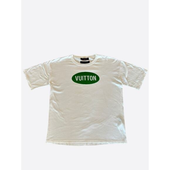 Louis Vuitton Other - Louis Vuitton White & Green Vuitton Intarsia T-Shirt